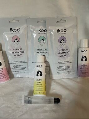 3 Hair Thermal Treatment Wraps & 3 No Frizz Shampoo - and a lip gloss